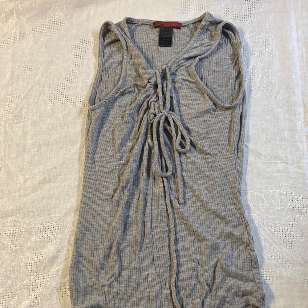Red By BKE Gray Body Suite Tank Top. Snap Crotch. Size XS.